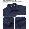 image:imageAlex Vando Womens Dress Shirts Wrinkle Free Regular Fit Solid Long Sleeve Stretch Work ShirtNavy