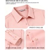 image:imageAlex Vando Womens Dress Shirts Wrinkle Free Regular Fit Solid Long Sleeve Stretch Work ShirtPink