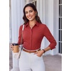 image:imageAlex Vando Womens Dress Shirts Wrinkle Free Regular Fit Solid Long Sleeve Stretch Work ShirtRed