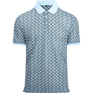 image:imageAlex Vando Mens Polo Shirts Short Sleeve Regular Fit Fashion Designed ShirtBlue Lace