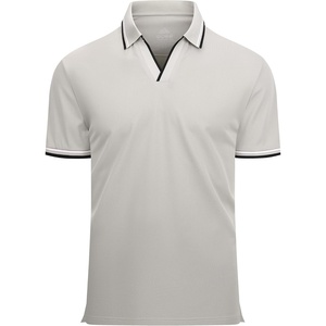 image:imageAlex Vando Mens Polo Shirts Short Sleeve Regular Fit Fashion Designed ShirtFashion Grey