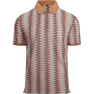 image:imageAlex Vando Mens Polo Shirts Short Sleeve Regular Fit Fashion Designed ShirtKhaki Lace