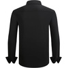 image:imageAlex Vando Mens Fashion Regular Fit Cotton Stretch Business Dress Shirt  Soft poplinpaisley inner accentsshapelockingdaily amp evening matchingBlack