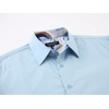 image:imageAlex Vando Mens Fashion Regular Fit Cotton Stretch Business Dress Shirt  Soft poplinpaisley inner accentsshapelockingdaily amp evening matchingBlue