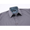 image:imageAlex Vando Mens Fashion Regular Fit Cotton Stretch Business Dress Shirt  Soft poplinpaisley inner accentsshapelockingdaily amp evening matchingCharcoal