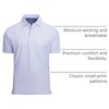 image:imageAlex Vando Mens Golf Shirt Moisture Wicking Classic Print Golf Shirts  Shape amp color retainingLow maintenanceMultiscene active apparelBlack Blue Square 25