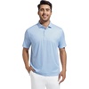 image:imageAlex Vando Mens Golf Shirt Moisture Wicking Classic Print Golf Shirts  Shape amp color retainingLow maintenanceMultiscene active apparelBlue Square
