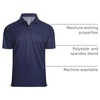 image:imageAlex Vando Mens Golf Shirt Moisture Wicking Classic Print Golf Shirts  Shape amp color retainingLow maintenanceMultiscene active apparelNavy Sail