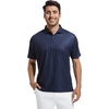 image:imageAlex Vando Mens Golf Shirt Moisture Wicking Classic Print Golf Shirts  Shape amp color retainingLow maintenanceMultiscene active apparelNavy Sail