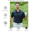 image:imageAlex Vando Mens Golf Shirt Moisture Wicking Print Performance Polo Shirt  UPF40 UV shielding Lightweight Contrast collar piping Fullbody patterns Machine washable Multisport topBlack Dots