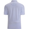 image:imageAlex Vando Mens Golf Shirt Moisture Wicking Print Performance Polo Shirt  UPF40 UV shielding Lightweight Contrast collar piping Fullbody patterns Machine washable Multisport topBlue Square