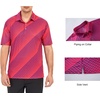 image:imageAlex Vando Mens Golf Shirt Moisture Wicking Print Performance Polo Shirt  UPF40 UV shielding Lightweight Contrast collar piping Fullbody patterns Machine washable Multisport topBlue Roundrect