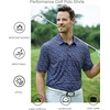 image:imageAlex Vando Mens Golf Shirt Moisture Wicking Print Performance Polo Shirt  UPF40 UV shielding Lightweight Contrast collar piping Fullbody patterns Machine washable Multisport topNavy Golf Element