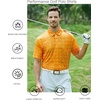 image:imageAlex Vando Mens Golf Shirt Moisture Wicking Print Performance Polo Shirt  UPF40 UV shielding Lightweight Contrast collar piping Fullbody patterns Machine washable Multisport topYellow Golf Club