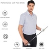 image:imageAlex Vando Mens Golf Shirt Moisture Wicking Print Performance Polo Shirt  UPF40 UV shielding Lightweight Contrast collar piping Fullbody patterns Machine washable Multisport topBlue Square