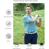 image:imageAlex Vando Mens Golf Shirt Moisture Wicking Print Performance Polo Shirt  UPF40 UV shielding Lightweight Contrast collar piping Fullbody patterns Machine washable Multisport topGreen Impression