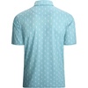 image:imageAlex Vando Mens Golf Shirt Moisture Wicking Print Performance Polo Shirt  UPF40 UV shielding Lightweight Contrast collar piping Fullbody patterns Machine washable Multisport topTeal Sweep Men