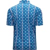image:imageAlex Vando Mens Golf Shirt Moisture Wicking Print Performance Polo Shirt  UPF40 UV shielding Lightweight Contrast collar piping Fullbody patterns Machine washable Multisport topTeal Golf