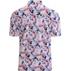 image:imageAlex Vando Mens Golf Shirt Moisture Wicking Print Performance Polo Shirt  UPF40 UV shielding Lightweight Contrast collar piping Fullbody patterns Machine washable Multisport topRed Navy Leaf