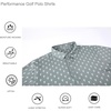 image:imageAlex Vando Mens Golf Shirt Moisture Wicking Print Performance Polo Shirt  UPF40 UV shielding Lightweight Contrast collar piping Fullbody patterns Machine washable Multisport topGrey Ball