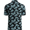 image:imageAlex Vando Mens Golf Shirt Moisture Wicking Print Performance Polo Shirt  UPF40 UV shielding Lightweight Contrast collar piping Fullbody patterns Machine washable Multisport topBlack Palm Leaves