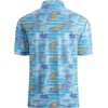 image:imageAlex Vando Mens Golf Shirt Moisture Wicking Print Performance Polo Shirt  UPF40 UV shielding Lightweight Contrast collar piping Fullbody patterns Machine washable Multisport topBlue Leaf