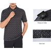 image:imageAlex Vando Mens Golf Shirt Moisture Wicking Print Performance Polo Shirt  UPF40 UV shielding Lightweight Contrast collar piping Fullbody patterns Machine washable Multisport topBlack Golf