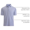 image:imageAlex Vando Mens Golf Shirt Moisture Wicking Print Performance Polo Shirt  UPF40 UV shielding Lightweight Contrast collar piping Fullbody patterns Machine washable Multisport topBlue Square