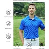 image:imageAlex Vando Mens Golf Shirt Moisture Wicking Print Performance Polo Shirt  UPF40 UV shielding Lightweight Contrast collar piping Fullbody patterns Machine washable Multisport topRoyal Sweep Men