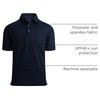image:imageAlex Vando Mens Golf Shirt Moisture Wicking Print Performance Polo Shirt  UPF40 UV shielding Lightweight Contrast collar piping Fullbody patterns Machine washable Multisport topBlack Dots