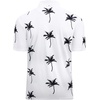 image:imageAlex Vando Mens Golf Shirt Moisture Wicking Print Performance Polo Shirt  UPF40 UV shielding Lightweight Contrast collar piping Fullbody patterns Machine washable Multisport topWhite Palm Tree