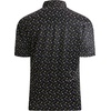 image:imageAlex Vando Mens Golf Shirt Moisture Wicking Print Performance Polo Shirt  UPF40 UV shielding Lightweight Contrast collar piping Fullbody patterns Machine washable Multisport topBlack Golf