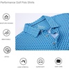 image:imageAlex Vando Mens Golf Shirt Moisture Wicking Print Performance Polo Shirt  UPF40 UV shielding Lightweight Contrast collar piping Fullbody patterns Machine washable Multisport topBlue Navy Square