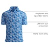 image:imageAlex Vando Mens Golf Shirt Moisture Wicking Print Performance Polo Shirt  UPF40 UV shielding Lightweight Contrast collar piping Fullbody patterns Machine washable Multisport topGrey Hexagon