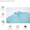 image:imageAlex Vando Mens Golf Shirt Moisture Wicking Print Performance Polo Shirt  UPF40 UV shielding Lightweight Contrast collar piping Fullbody patterns Machine washable Multisport topTeal Sweep Men