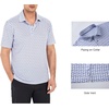 image:imageAlex Vando Mens Golf Shirt Moisture Wicking Print Performance Polo Shirt  UPF40 UV shielding Lightweight Contrast collar piping Fullbody patterns Machine washable Multisport topBlue Square