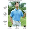 image:imageAlex Vando Mens Golf Shirt Moisture Wicking Print Performance Polo Shirt  UPF40 UV shielding Lightweight Contrast collar piping Fullbody patterns Machine washable Multisport topBlue Cross