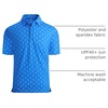image:imageAlex Vando Mens Golf Shirt Moisture Wicking Print Performance Polo Shirt  UPF40 UV shielding Lightweight Contrast collar piping Fullbody patterns Machine washable Multisport topRoyal Sweep Men