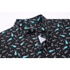 image:imageAlex Vando Mens Golf Shirt Moisture Wicking Print Performance Polo Shirt  UPF40 UV shielding Lightweight Contrast collar piping Fullbody patterns Machine washable Multisport topBlack Golf Club Bag