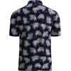 image:imageAlex Vando Mens Golf Shirt Moisture Wicking Print Performance Polo Shirt  UPF40 UV shielding Lightweight Contrast collar piping Fullbody patterns Machine washable Multisport topWhite Palm Leaves