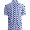 image:imageAlex Vando Mens Golf Shirt Moisture Wicking Print Performance Polo Shirt  UPF40 UV shielding Lightweight Contrast collar piping Fullbody patterns Machine washable Multisport topDark Blue Square