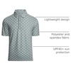 image:imageAlex Vando Mens Golf Shirt Moisture Wicking Print Performance Polo Shirt  UPF40 UV shielding Lightweight Contrast collar piping Fullbody patterns Machine washable Multisport topGrey Ball