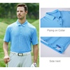 image:imageAlex Vando Mens Golf Shirt Moisture Wicking Print Performance Polo Shirt  UPF40 UV shielding Lightweight Contrast collar piping Fullbody patterns Machine washable Multisport topBlue Cross