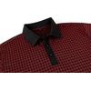 image:imageAlex Vando Mens Printed Golf Shirt Cooling Short Sleeve Dress Polo Shirts  Cool mesh textile Tagless seamless neckband Quick dry 4way stretchBlackRed