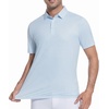 image:imageAlex Vando Mens Printed Golf Shirt Cooling Short Sleeve Dress Polo Shirts  Cool mesh textile Tagless seamless neckband Quick dry 4way stretchBlue Dots Check
