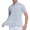 image:imageAlex Vando Mens Printed Golf Shirt Cooling Short Sleeve Dress Polo Shirts  Cool mesh textile Tagless seamless neckband Quick dry 4way stretchBlue Navy Check