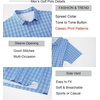 image:imageAlex Vando Mens Printed Golf Shirt Cooling Short Sleeve Dress Polo Shirts  Cool mesh textile Tagless seamless neckband Quick dry 4way stretchBlue White Check