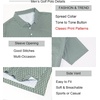 image:imageAlex Vando Mens Printed Golf Shirt Cooling Short Sleeve Dress Polo Shirts  Cool mesh textile Tagless seamless neckband Quick dry 4way stretchGreen Geometric