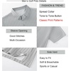 image:imageAlex Vando Mens Printed Golf Shirt Cooling Short Sleeve Dress Polo Shirts  Cool mesh textile Tagless seamless neckband Quick dry 4way stretchGrey Twill Check