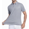 image:imageAlex Vando Mens Printed Golf Shirt Cooling Short Sleeve Dress Polo Shirts  Cool mesh textile Tagless seamless neckband Quick dry 4way stretchNavy Grey Check